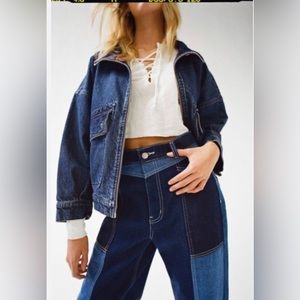Women’s BDG Jeans 26 Urban Outfitters Two-Tone‎ High Rise Slim Straight Jean